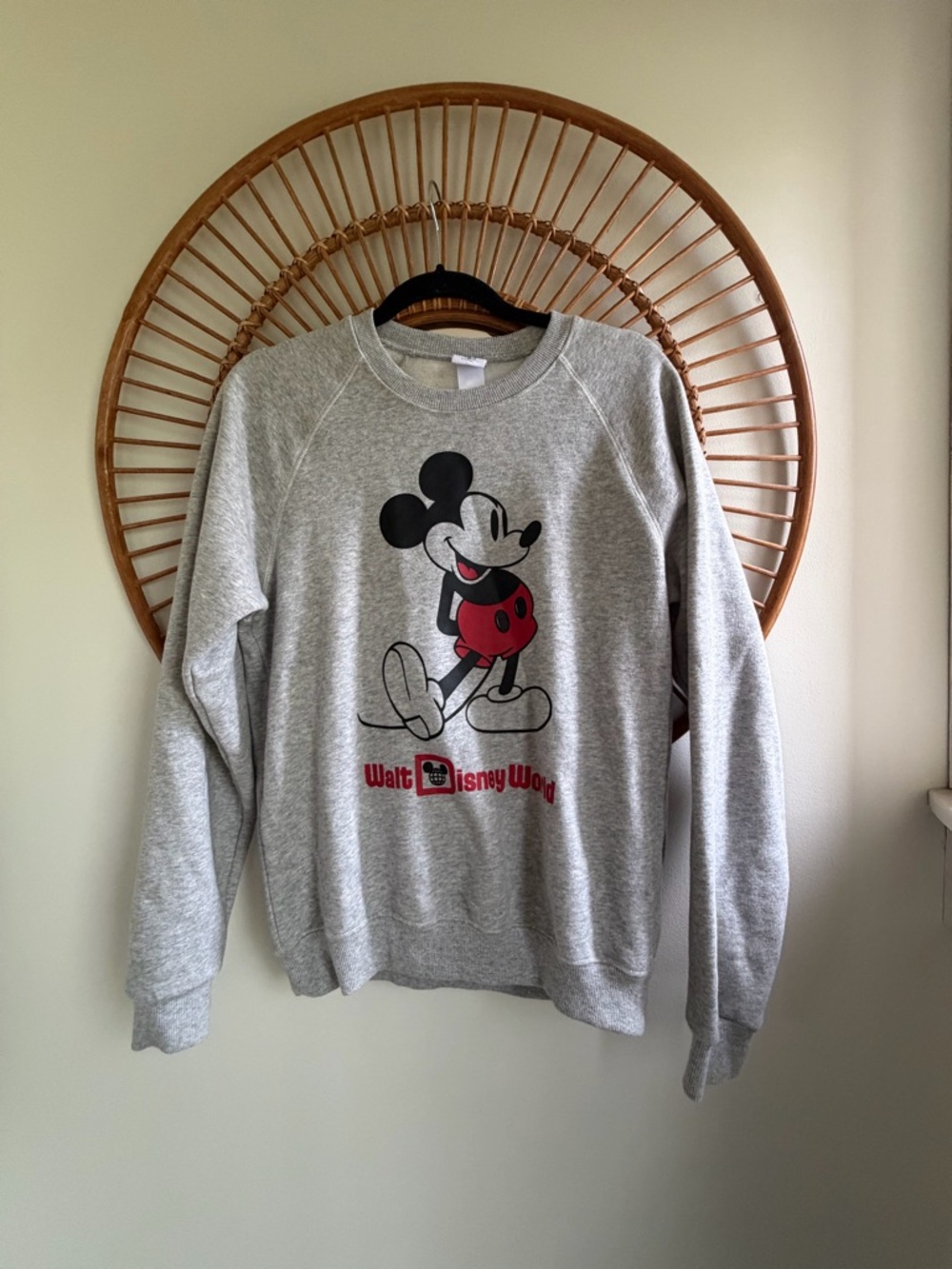 Walt Disney World Gray Crewneck Sweatshirt with Mickey Graphic